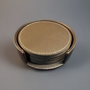 Leather Coasters for Drinks(8 Pack)  Durable Drink Coasters Set